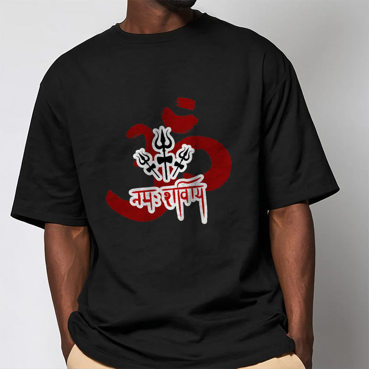 T-shirt en coton avec les trois petits tridents et les Buddha Stones OM NAMAH SHIVAYA - image 15