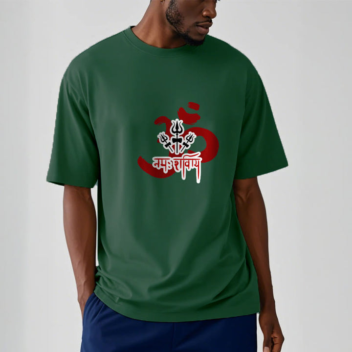 T-shirt en coton avec les trois petits tridents et les Buddha Stones OM NAMAH SHIVAYA - image 5