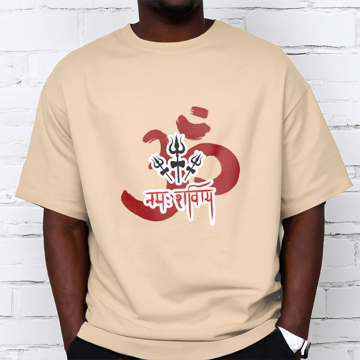 T-shirt en coton avec les trois petits tridents et les Buddha Stones OM NAMAH SHIVAYA - image 2