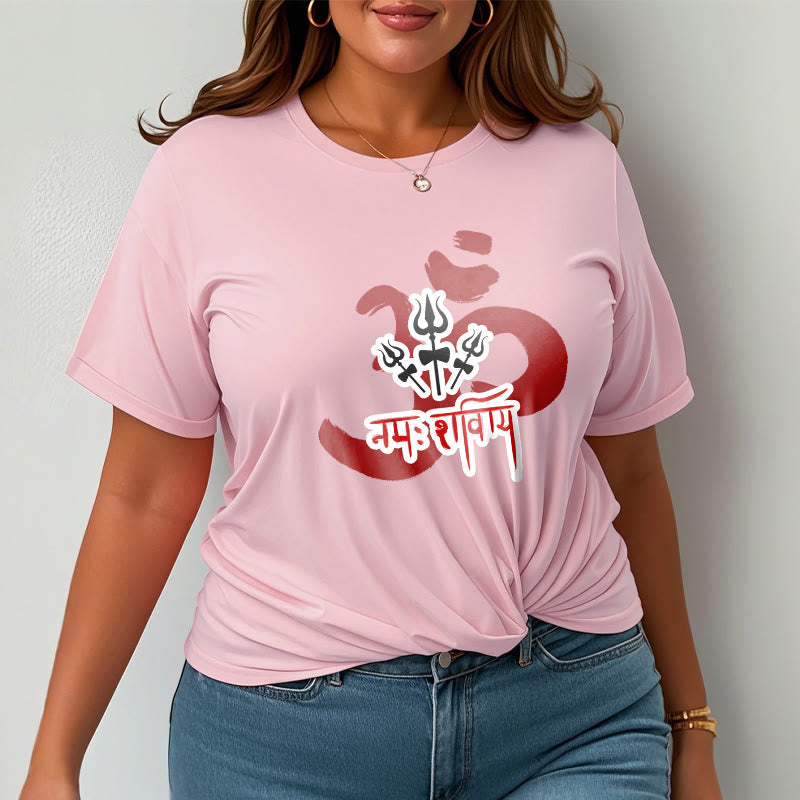 T-shirt en coton avec les trois petits tridents et les Buddha Stones OM NAMAH SHIVAYA - image 11