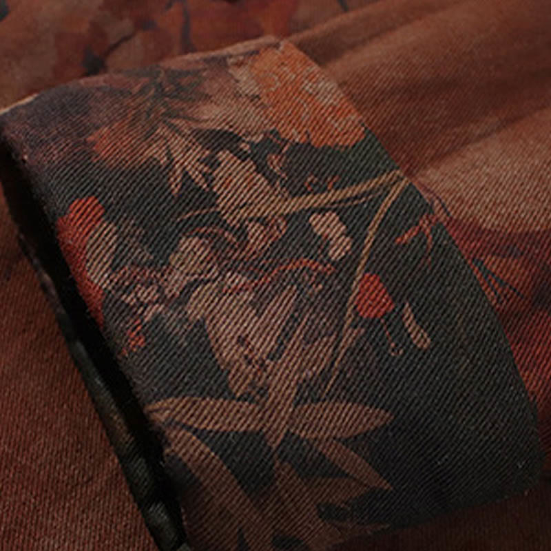 Chemise longue en coton pour homme, costume chinois Tang à boutons de grenouille avec Buddha Stones - image 23