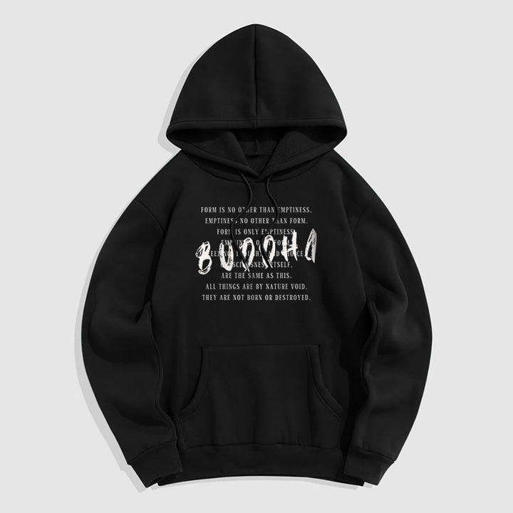La forme des Buddha Stones n'est autre que le vide Sweat à capuche en polyester doublé polaire