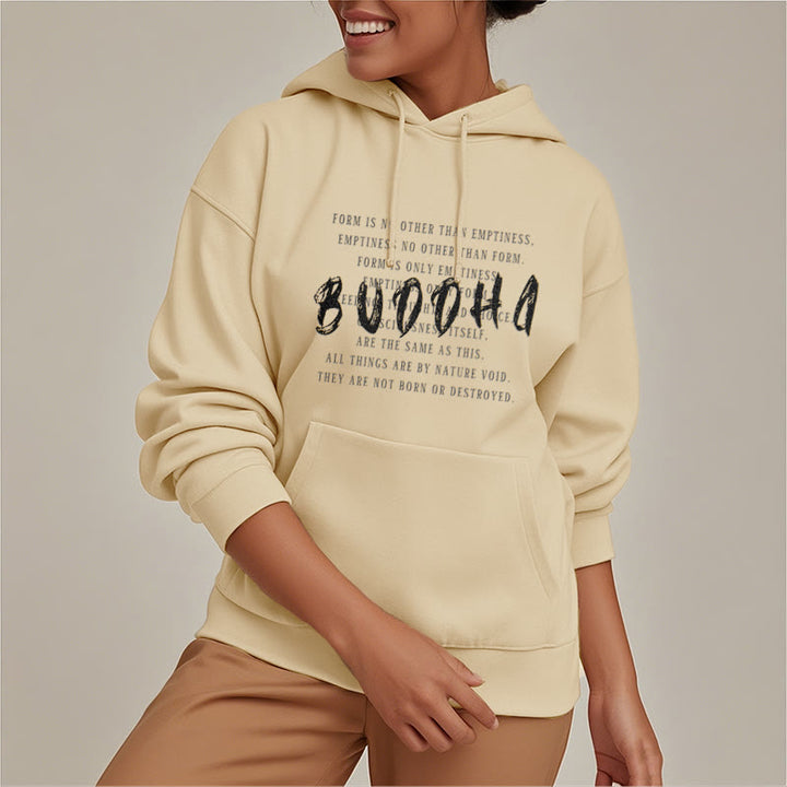 La forme des Buddha Stones n'est autre que le vide Sweat à capuche en polyester doublé polaire