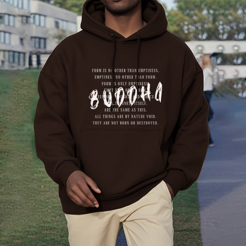 La forme des Buddha Stones n'est autre que le vide Sweat à capuche en polyester doublé polaire