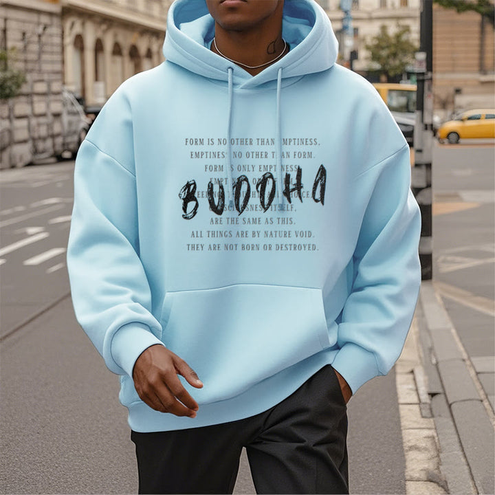 La forme des Buddha Stones n'est autre que le vide Sweat à capuche en polyester doublé polaire
