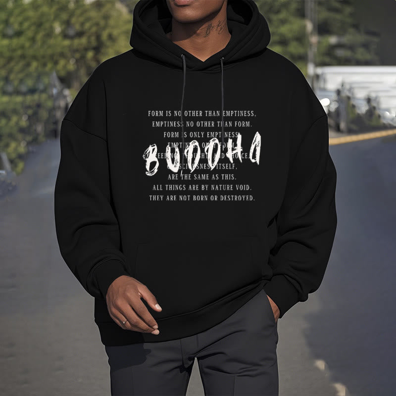 La forme des Buddha Stones n'est autre que le vide Sweat à capuche en polyester doublé polaire