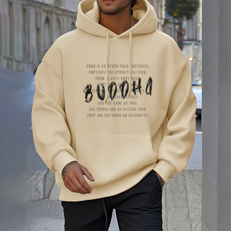 La forme des Buddha Stones n'est autre que le vide Sweat à capuche en polyester doublé polaire