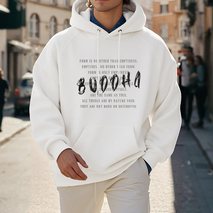 La forme des Buddha Stones n'est autre que le vide Sweat à capuche en polyester doublé polaire