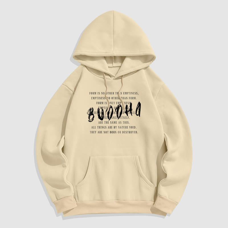 La forme des Buddha Stones n'est autre que le vide Sweat à capuche en polyester doublé polaire