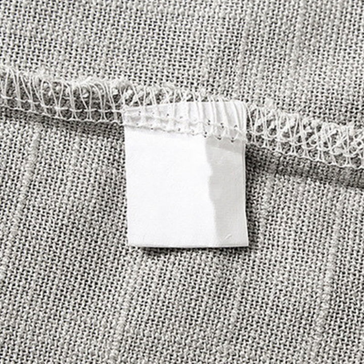 Chemise ample pour homme Buddha Stones, couleur unie, col cranté, manches courtes, confortable, bouton, chemise en coton et lin respirant - image 15