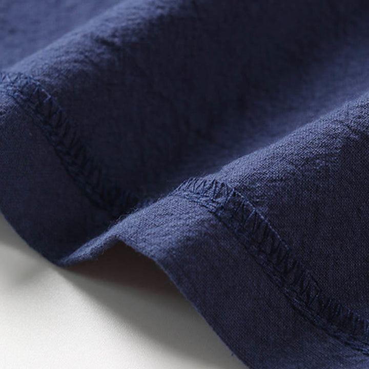 Cardigan à manches mi-longues en fausse Buddha Stones pour homme, chemise en coton confortable brodée Hanfu - image 9