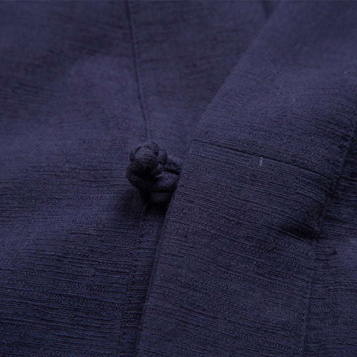 Chemise à manches courtes pour homme Buddha Stones avec poche et cardigan à col cranté Chemise confortable en coton et lin