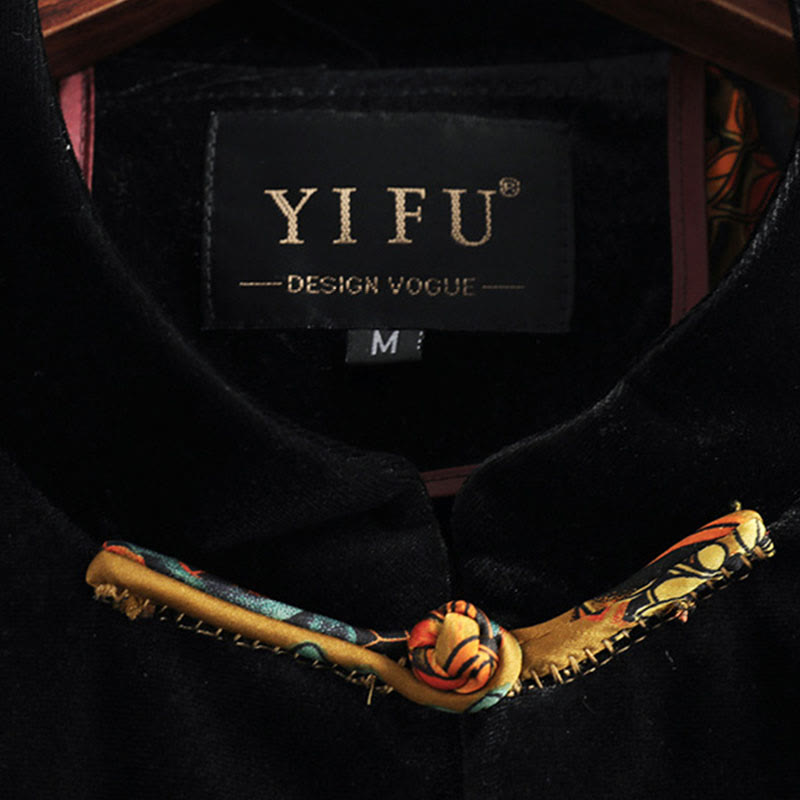 Veste en coton à col rond et boutons de grenouille pour homme avec costume Tang Buddha Stones - image 2