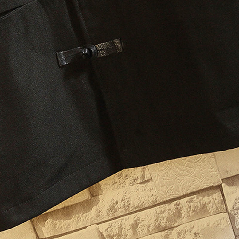 Veste en coton décontractée à boutons de grenouille pour homme avec broderie de dragon et de phénix - image 6