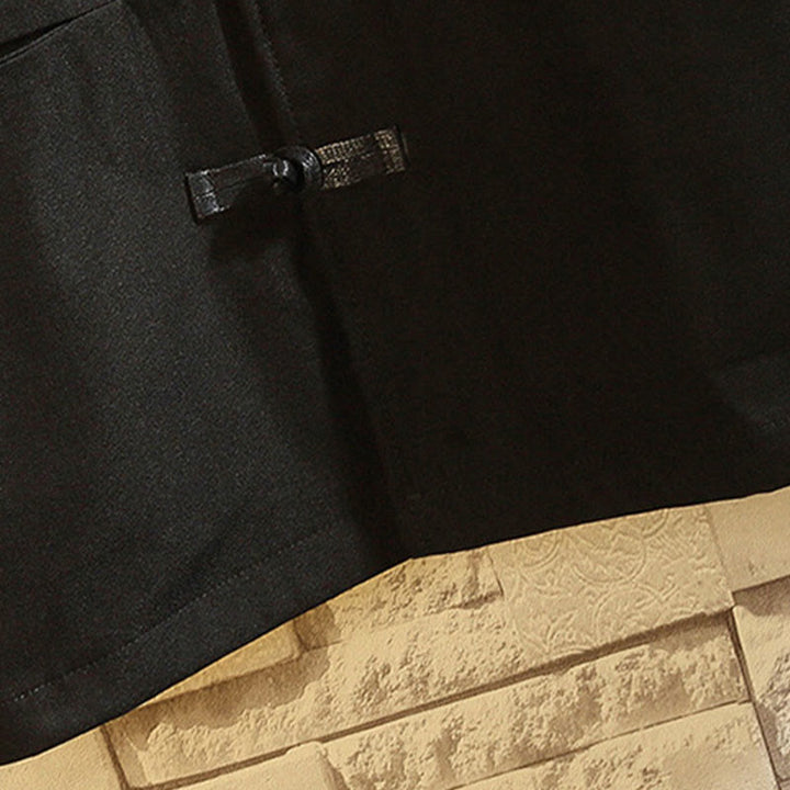 Veste en coton décontractée à boutons de grenouille pour homme avec broderie de dragon et de phénix - image 6