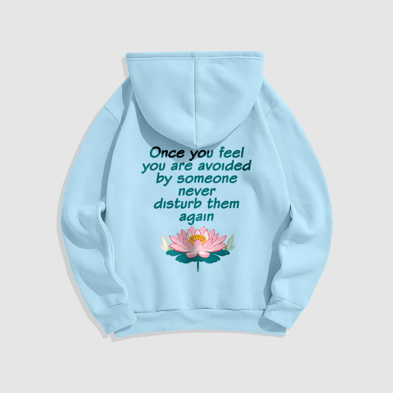 Buddha Stones Lotus Une fois que vous vous sentez évité Sweat à capuche en polyester doublé polaire