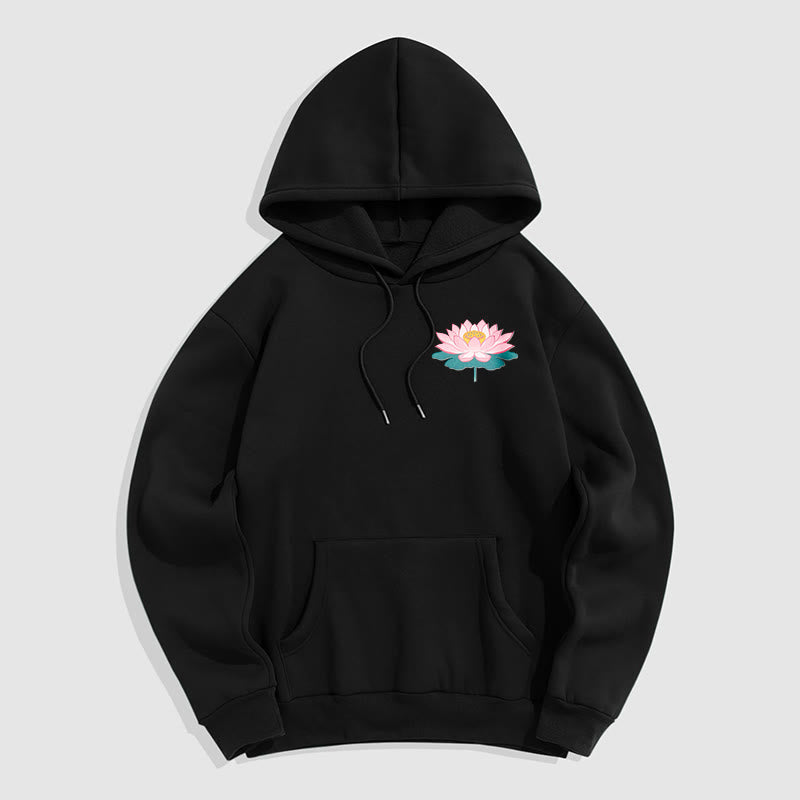 Buddha Stones Lotus Une fois que vous vous sentez évité Sweat à capuche en polyester doublé polaire