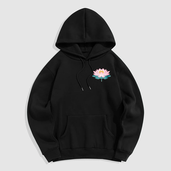 Buddha Stones Lotus Une fois que vous vous sentez évité Sweat à capuche en polyester doublé polaire