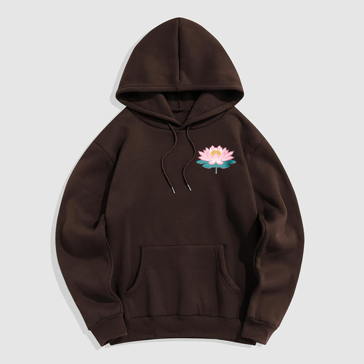 Buddha Stones Lotus Une fois que vous vous sentez évité Sweat à capuche en polyester doublé polaire