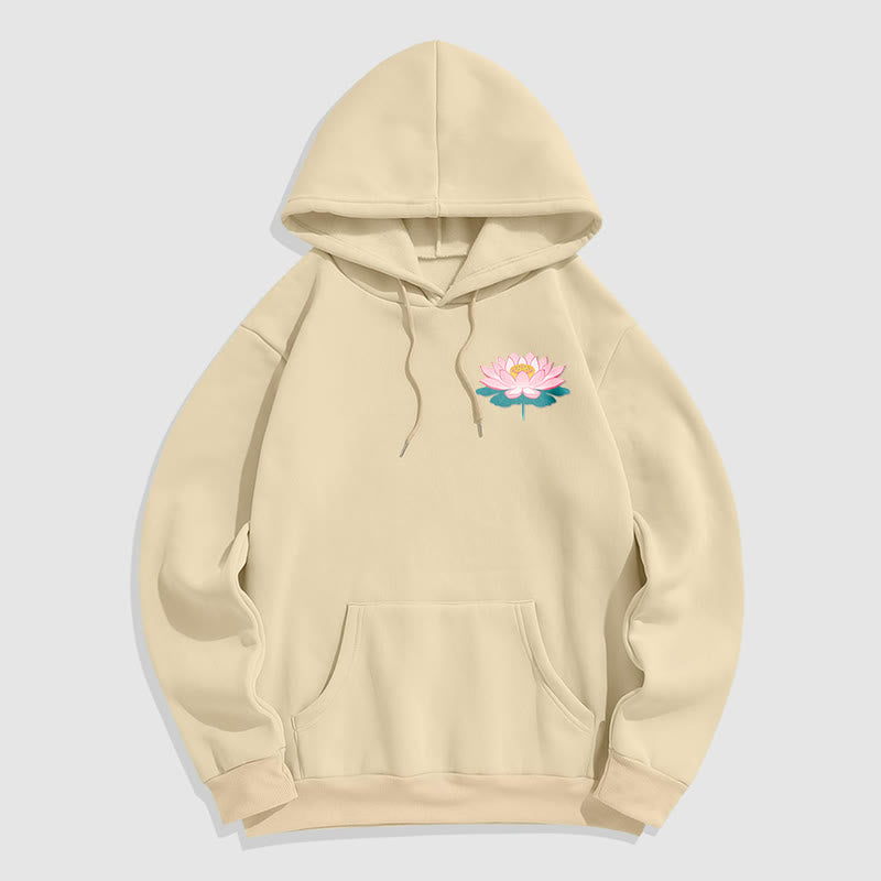 Buddha Stones Lotus Une fois que vous vous sentez évité Sweat à capuche en polyester doublé polaire