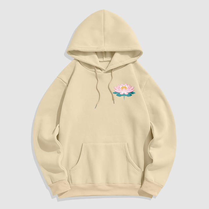 Buddha Stones Lotus Une fois que vous vous sentez évité Sweat à capuche en polyester doublé polaire