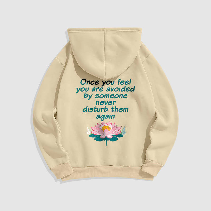 Buddha Stones Lotus Une fois que vous vous sentez évité Sweat à capuche en polyester doublé polaire