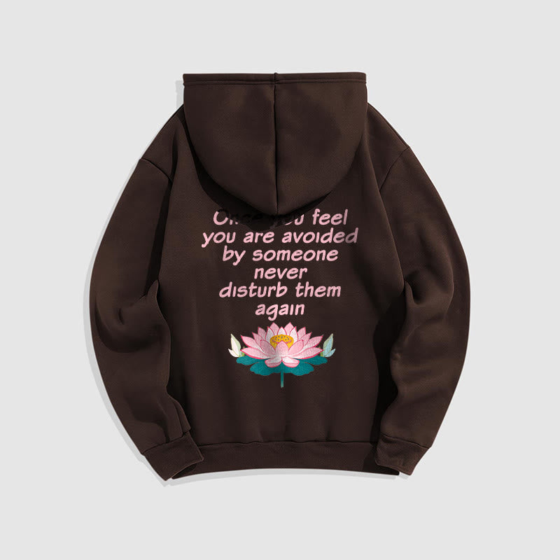 Buddha Stones Lotus Une fois que vous vous sentez évité Sweat à capuche en polyester doublé polaire