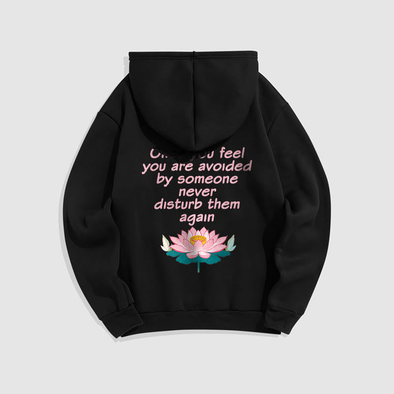 Buddha Stones Lotus Une fois que vous vous sentez évité Sweat à capuche en polyester doublé polaire