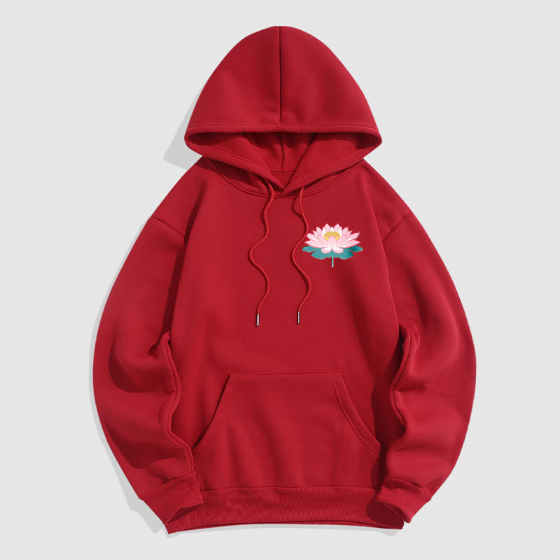 Buddha Stones Lotus Une fois que vous vous sentez évité Sweat à capuche en polyester doublé polaire