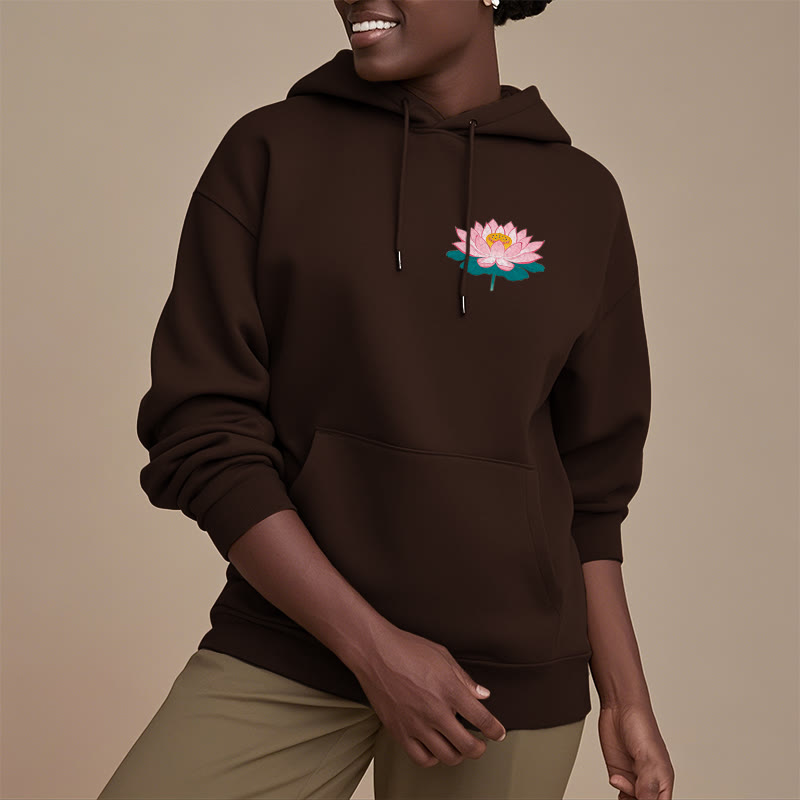 Buddha Stones Lotus Une fois que vous vous sentez évité Sweat à capuche en polyester doublé polaire