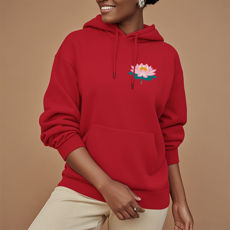 Buddha Stones Lotus Une fois que vous vous sentez évité Sweat à capuche en polyester doublé polaire