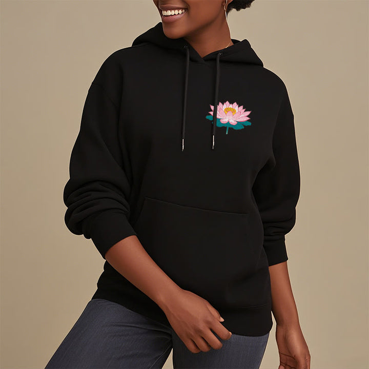 Buddha Stones Lotus Une fois que vous vous sentez évité Sweat à capuche en polyester doublé polaire