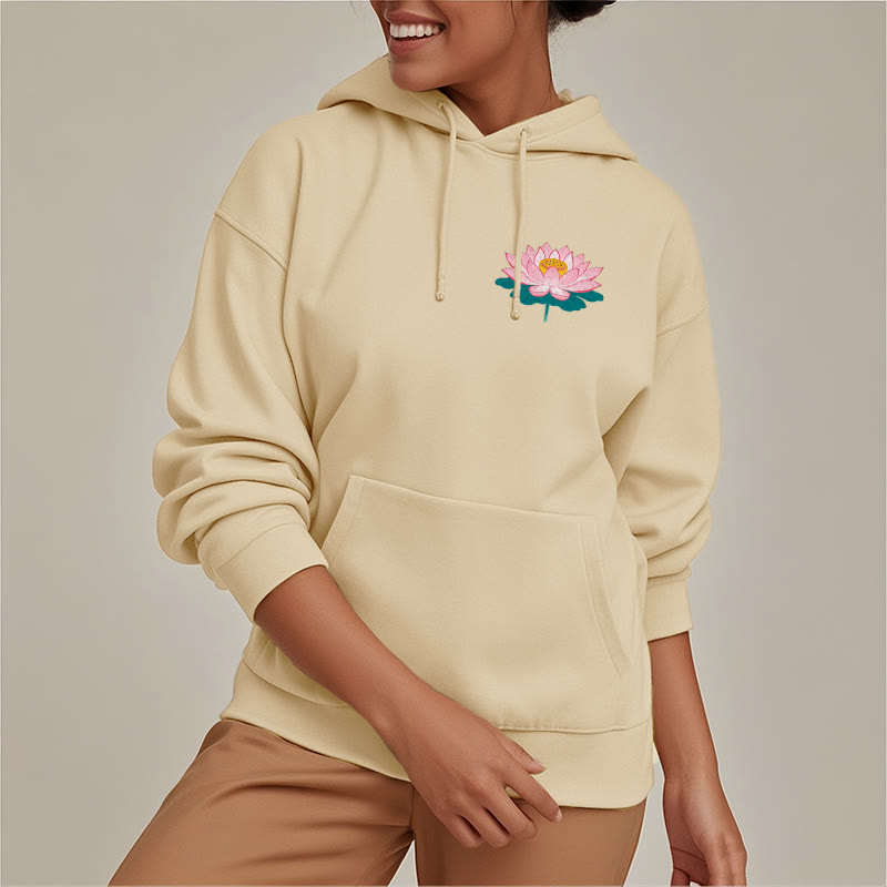 Buddha Stones Lotus Une fois que vous vous sentez évité Sweat à capuche en polyester doublé polaire