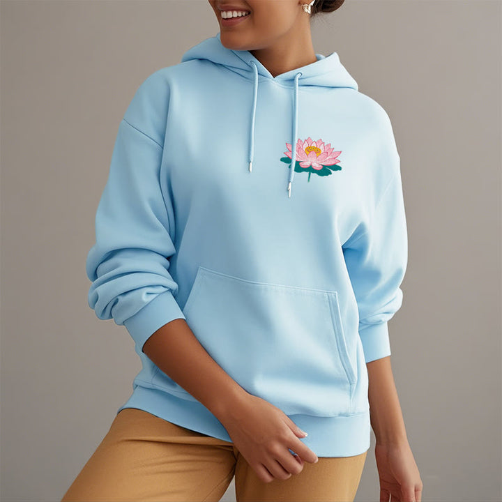 Buddha Stones Lotus Une fois que vous vous sentez évité Sweat à capuche en polyester doublé polaire
