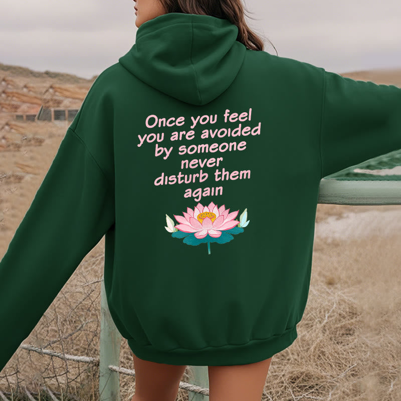 Buddha Stones Lotus Une fois que vous vous sentez évité Sweat à capuche en polyester doublé polaire