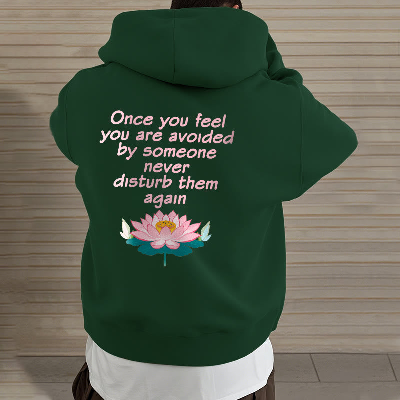 Buddha Stones Lotus Une fois que vous vous sentez évité Sweat à capuche en polyester doublé polaire