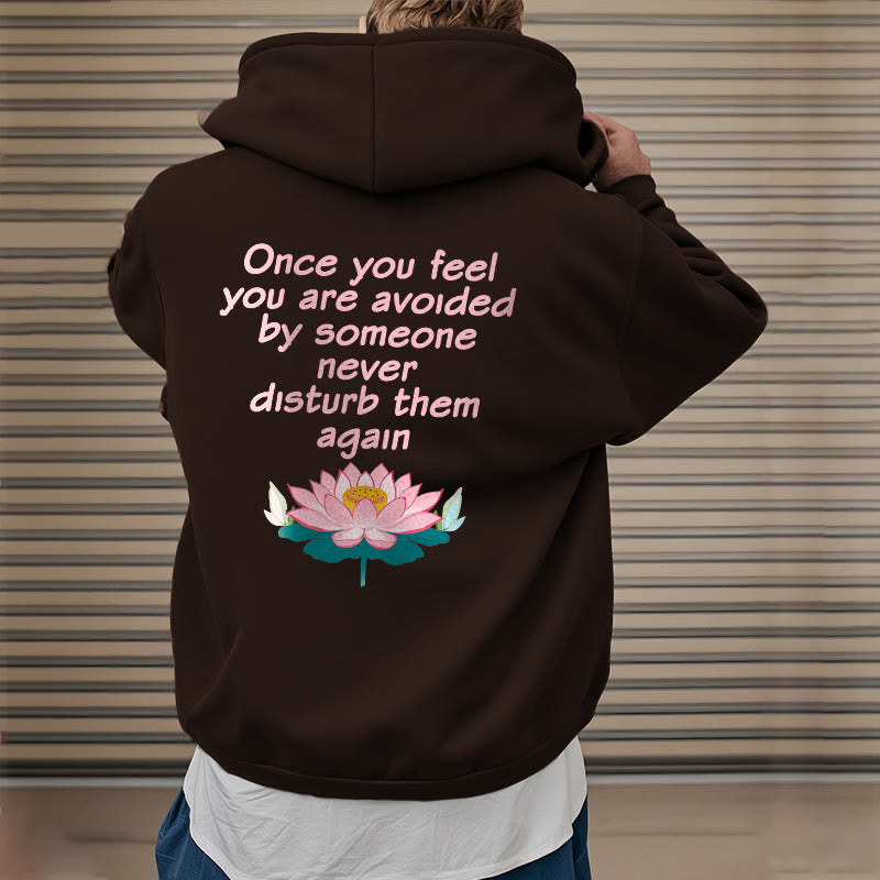 Buddha Stones Lotus Une fois que vous vous sentez évité Sweat à capuche en polyester doublé polaire