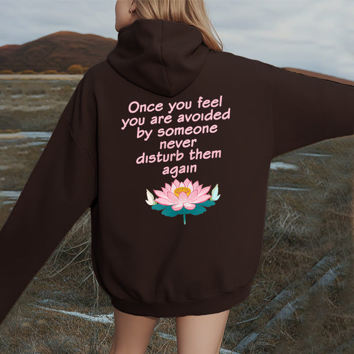 Buddha Stones Lotus Une fois que vous vous sentez évité Sweat à capuche en polyester doublé polaire