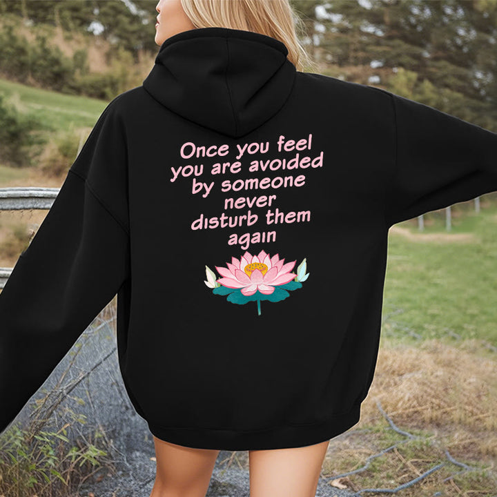 Buddha Stones Lotus Une fois que vous vous sentez évité Sweat à capuche en polyester doublé polaire