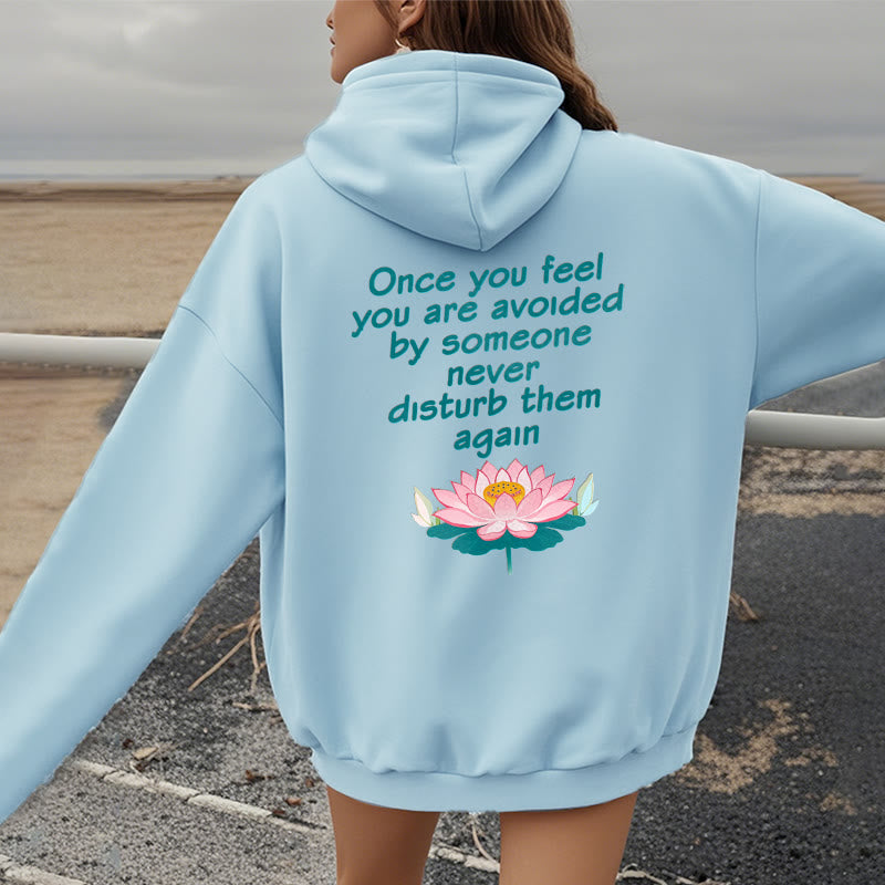 Buddha Stones Lotus Une fois que vous vous sentez évité Sweat à capuche en polyester doublé polaire