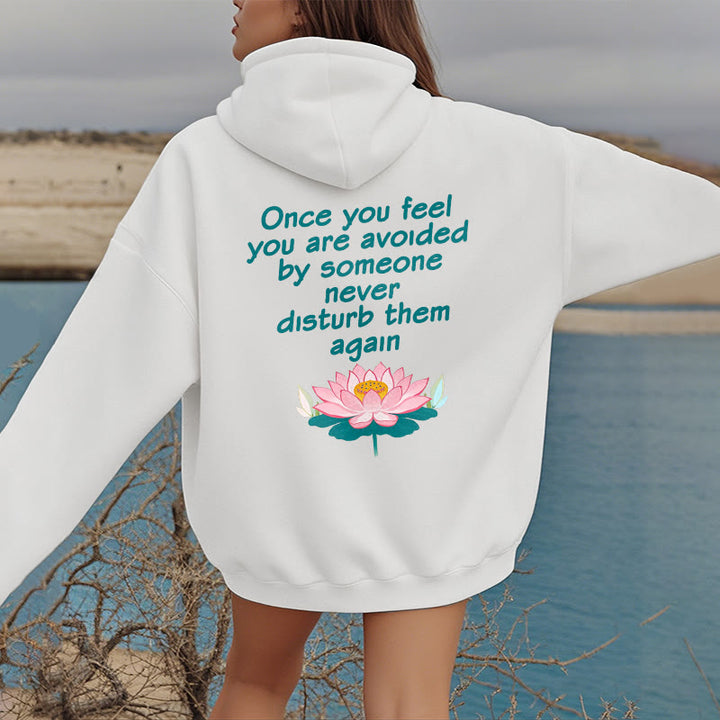 Buddha Stones Lotus Une fois que vous vous sentez évité Sweat à capuche en polyester doublé polaire