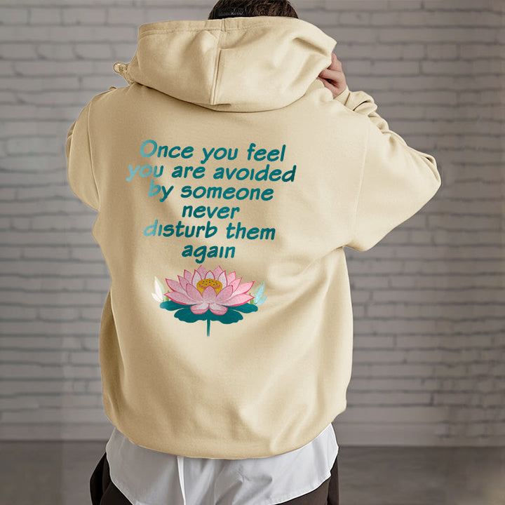 Buddha Stones Lotus Une fois que vous vous sentez évité Sweat à capuche en polyester doublé polaire