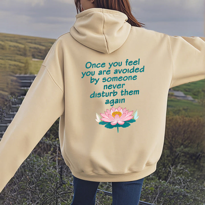 Buddha Stones Lotus Une fois que vous vous sentez évité Sweat à capuche en polyester doublé polaire