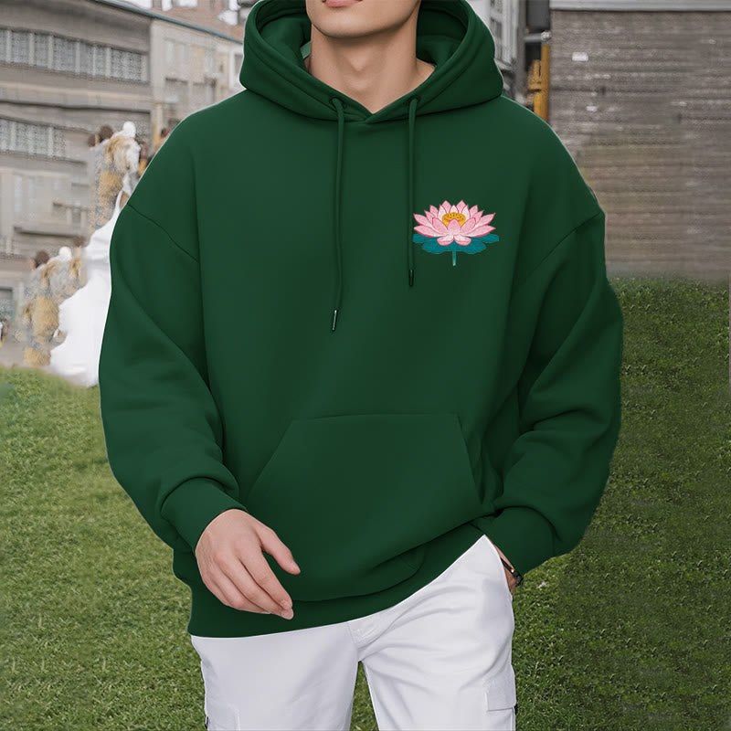 Buddha Stones Lotus Une fois que vous vous sentez évité Sweat à capuche en polyester doublé polaire