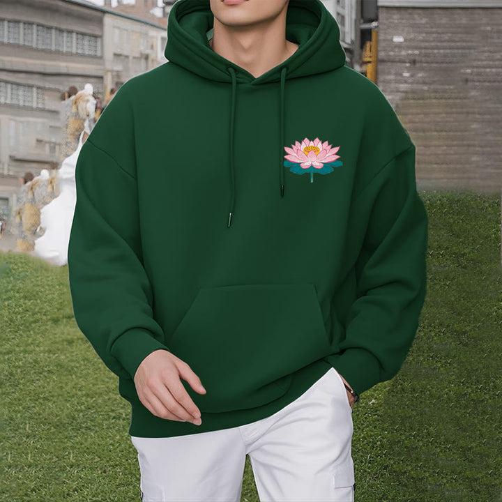 Buddha Stones Lotus Une fois que vous vous sentez évité Sweat à capuche en polyester doublé polaire