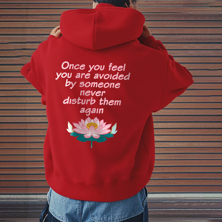 Buddha Stones Lotus Une fois que vous vous sentez évité Sweat à capuche en polyester doublé polaire
