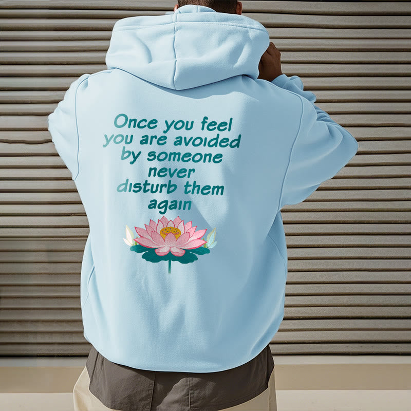 Buddha Stones Lotus Une fois que vous vous sentez évité Sweat à capuche en polyester doublé polaire
