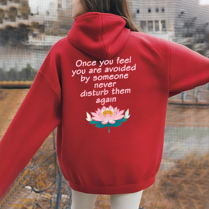Buddha Stones Lotus Une fois que vous vous sentez évité Sweat à capuche en polyester doublé polaire