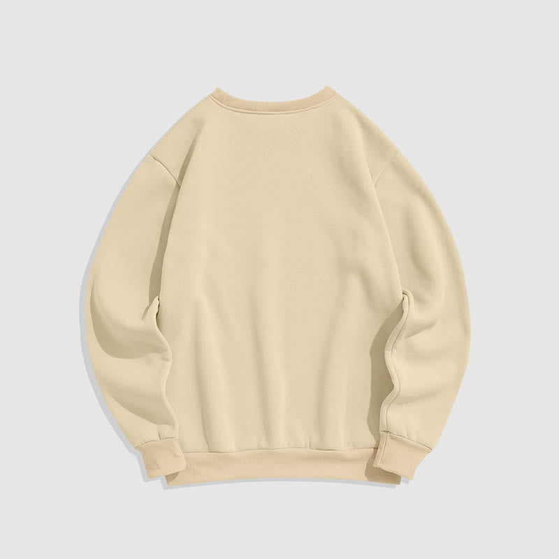 Sweat-shirt doux à col rond et doublure polaire Buddha Stones RELAX