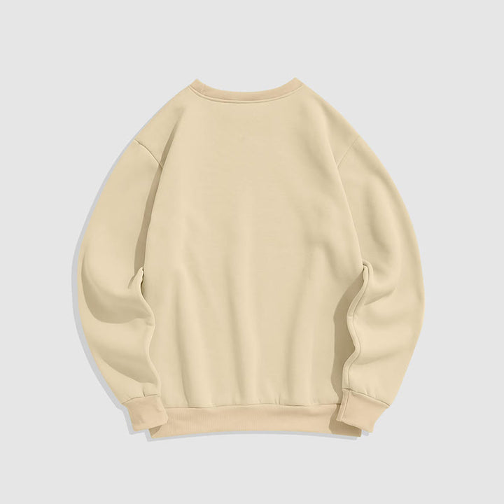 Sweat-shirt doux à col rond et doublure polaire Buddha Stones RELAX